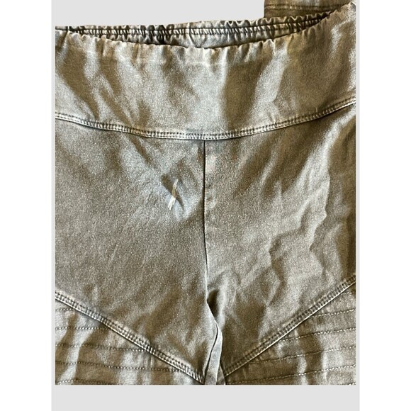 Melrose & Market Leggings Girls Medium 8/10 Black & Green Moto Cotton NWT - Picture 4 of 6